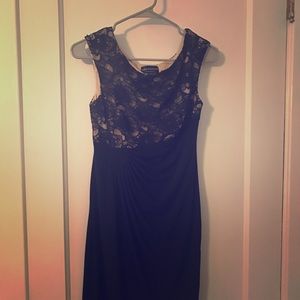 Black and lace dress